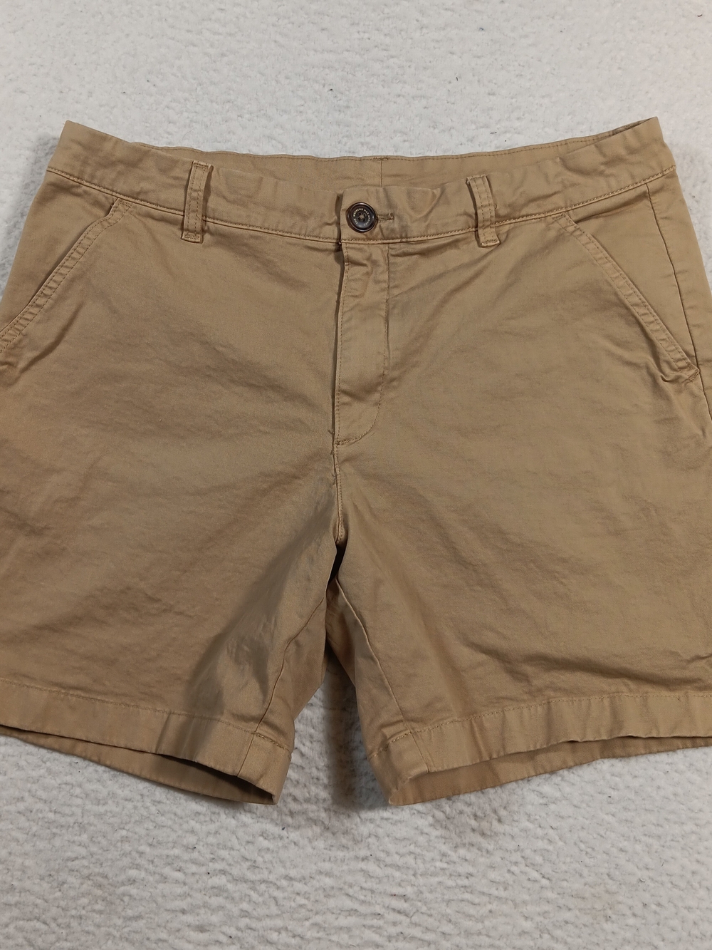 Chubbies Shorts Men 33 Tan The Original Chinos 7" Inseam Preppy Khaki